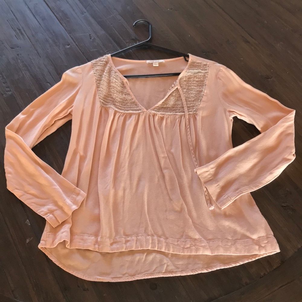 Blush pink Ella Moss long sleeved top